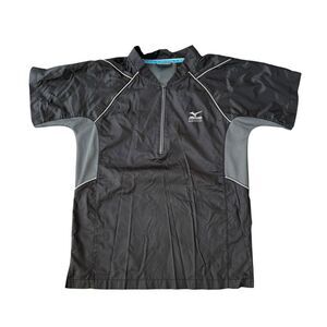 Mizuno Fast pitch Fastpitch Short Sleeve Windbreaker Top Nylon Quarter Zip Sz S